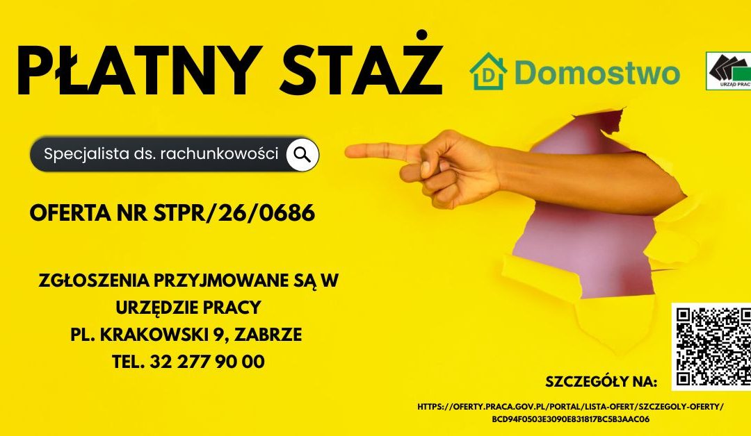 Płatny staż w dziale księgowości